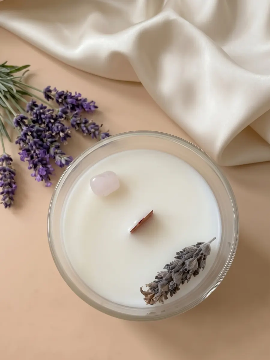 Vela Lavanda, linha Cristais e Ervas, foto 2