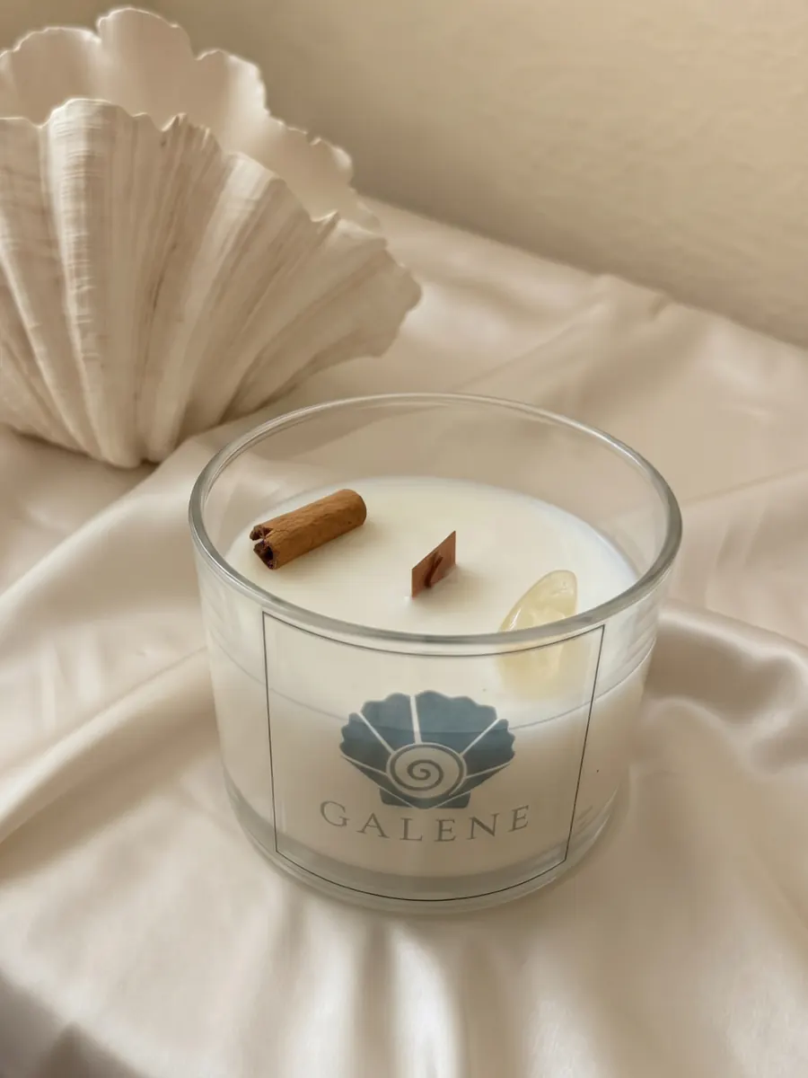Vela Vanilla, linha Cristais e Ervas, foto 2